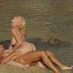 Kendra y su novio echan un polvo muy pasional en la playa